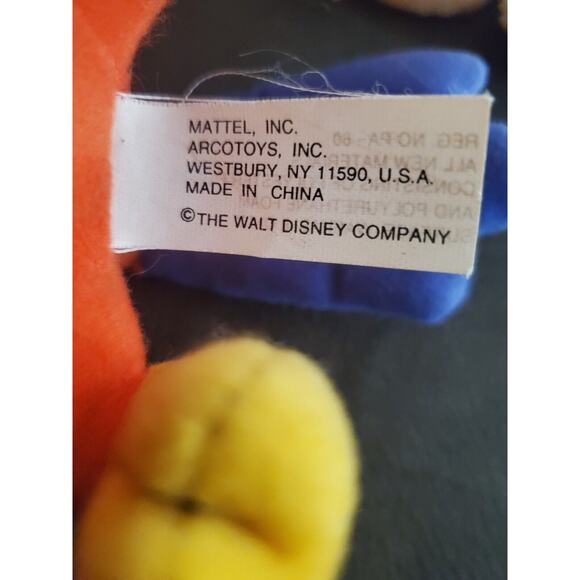 Disney Aladdin 8" Lago Plush Parrot by Mattel Vintage Stuffed Bird - Picture 5 of 6